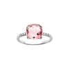 Load image into Gallery viewer, Mystigrey Alizee Lilly .925 Sterling Silver Plated Rhodium Pink Ring with Cubic Zirconia
