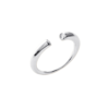 Liberty Open Ring in 925 Sterling Silver Plated Rhodium