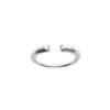 Liberty Open Ring in 925 Sterling Silver Plated Rhodium, view 2