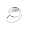 Load image into Gallery viewer, Mystigrey Tamara .925 Sterling Silver Plated Rhodium Ring with Mother of Pearl
