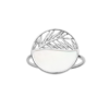 Tamara Mother of Pearl Ring in 925 Sterling Silver Plated Rhodium or 18K Gold Plated, view 2
