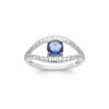 Sofia Purple Ring in 925 Sterling Silver Plated Rhodium or 18K Gold Plated, view 2