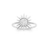 Load image into Gallery viewer, Mystigrey Sunny 18K Gold Plated and .925 Sterling Silver Plated Rhodium Sunflower Ring with Cubic Zirconia
