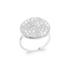 Load image into Gallery viewer, Mystigrey Calysta .925 Sterling Silver Plated Rhodium Ring with Cubic Zirconia
