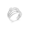 Myra Multi Bands Ring in 925 Sterling Silver Plated Rhodium, view 2