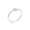 Mystigrey Myra .925 Sterling Silver Plated Rhodium and 18K Gold Plated Ring