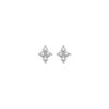 Maria Stud Earrings in 925 Sterling Silver Plated Rhodium