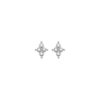Mystigrey Maria .925 Sterling Silver Plated Rhodium Stud Earrings Cubic Zirconia