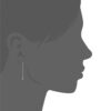 Maria Dangle Stud Earrings in 925 Sterling Silver Plated Rhodium, view 4