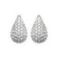 Elodie Pavé Drop Earrings, 925 Sterling Silver Plated Rhodium