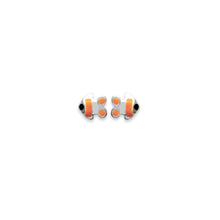 Load image into Gallery viewer, Mystigrey Nemo .925 Sterling Silver Plated Rhodium Fish Stud Earrings
