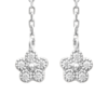 Flore Dangling Earrings in 925 Sterling Silver Plated Rhodium or 18K Gold Plated, view 2