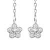 Mystigrey Flore .925 Sterling Silver Plated Rhodium Dangling Earrings for Women with Cubic Zirconia