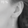 Flore Dangling Earrings in 925 Sterling Silver Plated Rhodium or 18K Gold Plated, view 3