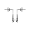 Load image into Gallery viewer, Mystigrey Hannah .925 Sterling Silver Plated Rhodium Hoop Earrings for Women with Cubic Zirconia
