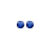 Alizee Marina Blue Stud Earrings in 925 Sterling Silver Plated Rhodium