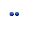 Load image into Gallery viewer, Mystigrey Alizee Marina .925 Sterling Silver Plated Rhodium Stud Earrings for Women with Cubic Zirconia and Blue
