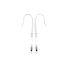 Tamara Mother of Pearl Earrings in 925 Sterling Silver Plated Rhodium or 18K Gold Plated, view 4