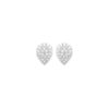 Alma Stud Earrings in 925 Sterling Silver Plated Rhodium
