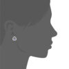 Sofia Purple Stud Earrings in 925 Sterling Silver Plated Rhodium, view 3