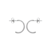 Load image into Gallery viewer, Mystigrey Jackie .925 Sterling Silver Plated Rhodium Double Bar Earrings for Women with Cubic Zirconia
