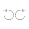 Mystigrey Eden .925 Sterling Silver Plated Rhodium and 18k Gold Plated Hoop Earrings for Women with Cubic Zirconia