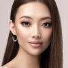 Chloe Earrings in 925 Sterling Silver Plated Rhodium, view 4