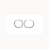 Load image into Gallery viewer, Mystigrey Oceana .925 Sterling Silver Plated Rhodium and 18k Gold Plated Hoop Earrings for Women Blue

