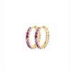 Oceana Hoop Earrings in 925 Sterling Silver Plated Rhodium or 18K Gold Plated, view 3