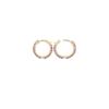 Oceana Hoop Earrings in 925 Sterling Silver Plated Rhodium or 18K Gold Plated, view 4