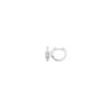 Leticia Beige Hoop Earrings in 925 Sterling Silver Plated Rhodium