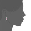 Mystigrey Leticia .925 Sterling Silver Plated Rhodium Hoops Earrings Cubic Zirconia