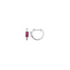 Leticia Hoop Earrings in 925 Sterling Silver Plated Rhodium or 18K Gold Plated, view 3