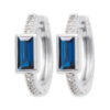 Leticia Hoop Earrings in 925 Sterling Silver Plated Rhodium or 18K Gold Plated, view 2