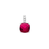 Alizee Georgia Red Pendant in 925 Sterling Silver Plated Rhodium
