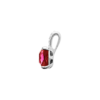 Alizee Georgia Red Pendant in 925 Sterling Silver Plated Rhodium, view 2