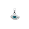 Blue Eye Pendant in 925 Sterling Silver Plated Rhodium