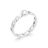 Kenna .925 Sterling Silver Plated Rhodium and 18k Gold Plated Ring Cubic Zirconia