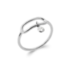 Mystigrey Mackenzie .925 Sterling Silver Plated Rhodium Ring with Cubic Zirconia