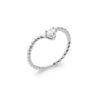 Tilly 1 .925 Sterling Silver Plated Rhodium and 18K Gold Plated Ring Cubic Zirconia