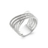 Valentina .925 Sterling Silver Plated Rhodium and 18K Gold Plated Ring Cubic Zirconia