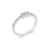 Leticia .925 Sterling Silver Plated Rhodium Ring Beige Cubic Zirconia