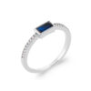 Leticia .925 Sterling Silver Plated Rhodium Ring Beige Cubic Zirconia