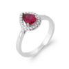Amandine .925 Sterling Silver Plated Rhodium Ring Cubic Zirconia