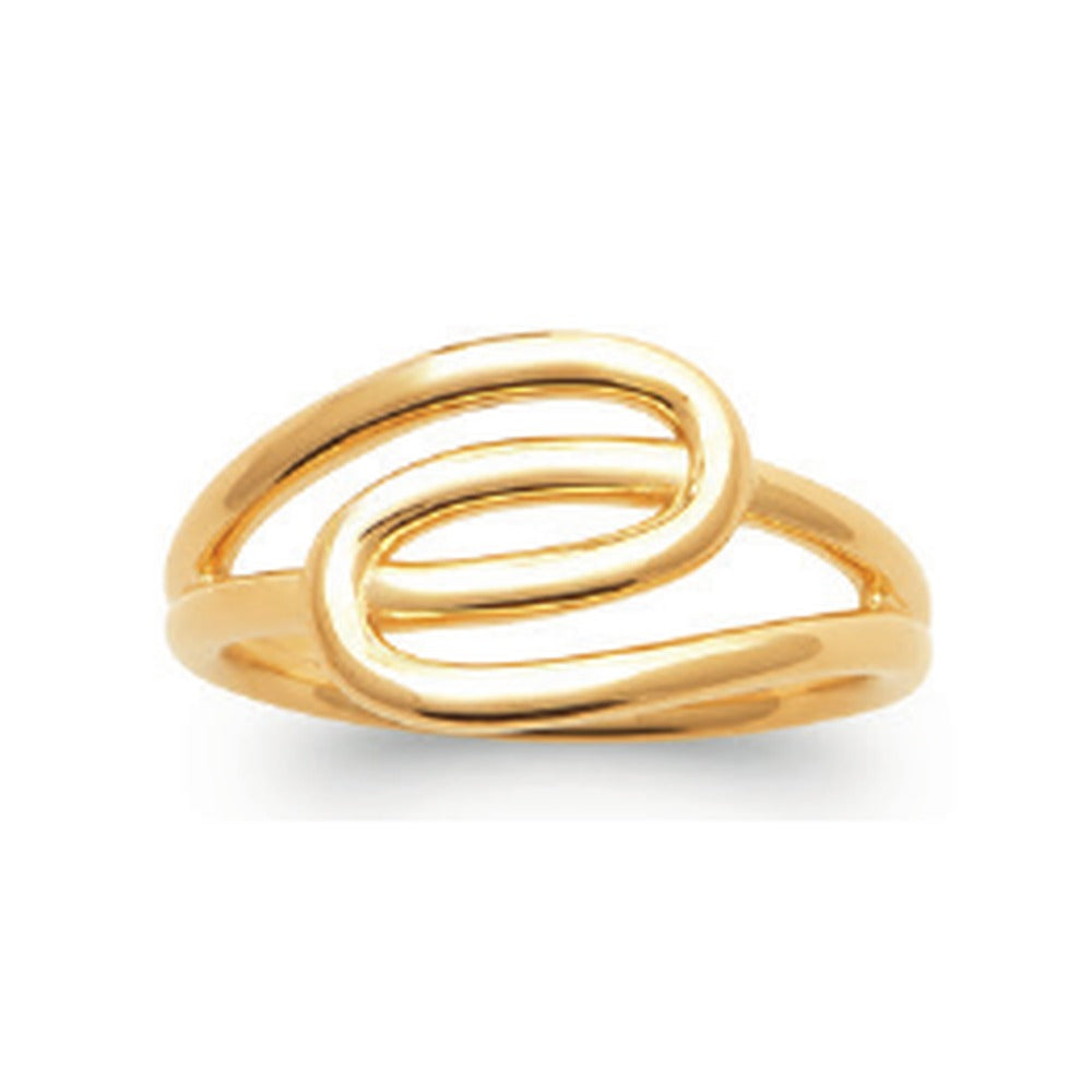 Lina Swirl Ring, 18K Gold Plated