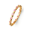 Margaux Stacking Ring Pink, 18K Gold Plated