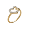 Load image into Gallery viewer, Mystigrey Milena 18K Gold Plated Ring with Cubic Zirconia

