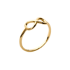Infinity Ring in 925 Sterling Silver Plated Rhodium or 18K Gold Plated, view 3