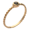 Margo R5 Black Ring in 18K Gold Plated