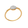 Mystigrey Amie .925 Sterling Silver Plated Rhodium and 18K Gold Plated Ring with Cubic Zirconia